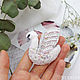 Swan brooch embroidered with beads. Brooches. vettochka. My Livemaster. Фото №6