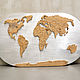 Карта world map aluminum and wood. Витрина для коллекций. Old Loft. Интернет-магазин Ярмарка Мастеров.  Фото №2