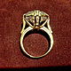 CUBIC ZIRCONIA LARGE gold ring 585,nickel silver: vintage . Vintage ring. From USSR. My Livemaster. Фото №4