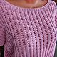 Вязаный топ из хлопка женский  розовый холодный оттенок рисунок ажур. Топы. AccessoriesWool мягко и комфортно. Ярмарка Мастеров.  Фото №8