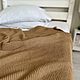 Knitted plaid made of cotton yarn rustic minimalism, Blankets, Yartsevo,  Фото №1