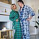 Женский домашний костюм в клетку из натурального хлопка  фуле GREEN. Домашние костюмы. Александра Майская. Ярмарка Мастеров.  Фото №6