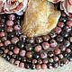 Родонит натуральный бусины 6, 8, 10 мм. Бусины. Divine Gems. Ярмарка Мастеров.  Фото №5