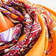 Italian scarf from a fabric HERMES' VOYAGE EN ENOFFES', Shawls1, Moscow,  Фото №1