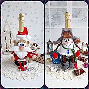 Сувениры и подарки handmade. Livemaster - original item The design of the bottles: Santa Claus. Snowman.. Handmade.