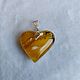 Large amber pendant, heart pendant, amber heart, stone heart. Pendant. katya-47. My Livemaster. Фото №6