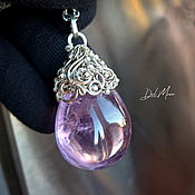 Украшения handmade. Livemaster - original item Purple Amethyst stone pendant 
