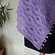 Knitted shawl made of lilac wool with a leaf pattern. Shawls. Helgaro. Online shopping on My Livemaster.  Фото №2