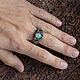 Order Men's silver ring with opal ' Arvensis'. Unusual Gemstone Jewelry. Livemaster. . Rings Фото №3