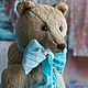 Artist toy Teddy bear Creme Brulee created with beige vintage plush, Teddy Bears, Kazan,  Фото №1