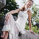 White felted dress with mesh, Dresses, Yalta,  Фото №1