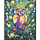 Painting birds. Owl painting 'Fairy Forest' in oil, Pictures, Belgorod,  Фото №1