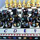 Шахматы детские  "Геометрические фигурки", ручная роспись, Шахматы, Шилово,  Фото №1