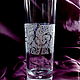 Высокий стакан "Терра" ручная алмазная гравировка по стеклу. Стаканы. art on glass (maarysa). Интернет-магазин Ярмарка Мастеров.  Фото №2