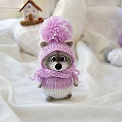 Куклы и игрушки handmade. Livemaster - original item Raccoon knitted in a hat. Handmade.