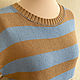Футболка вязаная "Colorblock", хлопок+шелк. Футболки. FAVORITE KNITWEAR (Наталья). Ярмарка Мастеров.  Фото №6