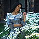 Льняное платье с ручной вышивкой "Середина лета", Платья, Винница,  Фото №1