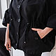 NATALINI широкая Парка Накидка с капюшоном oversize черная. Парки. NATALINI. Ярмарка Мастеров.  Фото №7