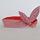 Women's headband Solokha PIN-up red plaid / solid, Bandage, Moscow,  Фото №1