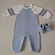 Light blue jumpsuit and booties, Overall for children, Moscow,  Фото №1
