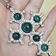 Necklace 'Emerald cabochons' KJL. Vintage necklace. anna-soloveva-3. My Livemaster. Фото №5