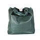 Order Green leather Tote bag - A bag made of genuine leather. BagsByKaterinaKlestova (kklestova). Livemaster. . Tote Bag Фото №3