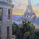 Order Oil painting 'Evening in Paris', 50-50 cm. Zhanne Shepetova. Livemaster. . Pictures Фото №3