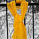 Big yellow knitted scarf, stole 'Autumn wind'. Scarves. IRINA GRUDKINA Handmade Knitwear. My Livemaster. Фото №5