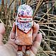 Ватная елочная / интерьерная игрушка Девочка с зайкой. Елочные игрушки. Наталья Гужеля. Ярмарка Мастеров.  Фото №5