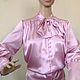 Women's blouse ,Vintage / silk, pink, Blouses, Moscow,  Фото №1