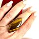 Серебряное кольцо с крупным Тигровым глазом. Кольца. My luxury store. Интернет-магазин Ярмарка Мастеров.  Фото №2