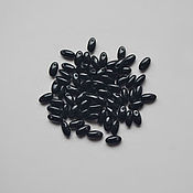 Материалы для творчества handmade. Livemaster - original item Rizo beads 2,5x6 mm. Czech Republic. Jet. 5 gr.. Handmade.