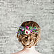 Pink hair ornament, comb, lilac, Fuchsia. Hair Decoration. Svetlana Dobritca 'KEDR'. Online shopping on My Livemaster.  Фото №2