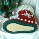 Order  Handmade Christmas boot made of large cord. knitted handmade rugs (kovrik-makrame). Livemaster. . Christmas sock Фото №3