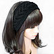 Order Headband with a braid, knitted hair Cocoa. Space Cat Knitting. Livemaster. . Bandage Фото №3