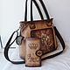 Order Conjunto de bolso y monedero de cuero con grabado personalizado. Innela- авторские кожаные сумки на заказ.. Livemaster. . Classic Bag Фото №3