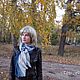 Комплект палантин + брошь "Сизые туманы". Палантины. Elena Fleur ...из кожи... с любовью. Ярмарка Мастеров.  Фото №6