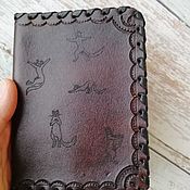 Сумки и аксессуары handmade. Livemaster - original item Leather passport cover with Seals engraving. Handmade.