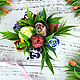 Мыльный букет в стакане Тюльпаны разноцветные, Мыло, Москва,  Фото №1