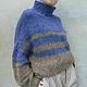 Mohair Oversize Sweater Warm colorblock Sweater. Sweaters. svetlana-sayapina. My Livemaster. Фото №4