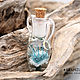 Order Storm - sea pendant bottle lampwork glass cork. Branzuletka (Branzuletka). Livemaster. . Pendant Фото №3