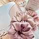 Набор в стиле "Miss Dior" Шёлковые Скранч и мешочек. Пудра, Резинка для волос, Алексин,  Фото №1
