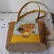 Van Gogh. Leather yellow bag "Sunflowers". Classic Bag. Leather  Art  Phantasy. My Livemaster. Фото №4