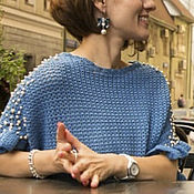 Одежда handmade. Livemaster - original item tunic: Openwork women`s tunic with pearl beads 