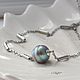  Chain with a gray-blue pearl ' Grace', Chain, Omsk,  Фото №1