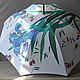 Paraguas con la pintura de 'el Iris y la locha' artesonado de la sombrilla. Umbrellas. UmbrellaFineArt. Ярмарка Мастеров.  Фото №5