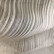 Для дома и интерьера handmade. Livemaster - original item Plain Tulle with stripes, under linen,melted milk. Handmade.