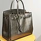 Заказать Сумка женская, стильная сумка из натуральной кожи Биркин Birkin 35. Кожаные сумки и аксессуары Екатерины (masterskaya-kati-bojko). Ярмарка Мастеров. . Классическая сумка Фото №3
