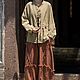 Длинные брюки в стиле ретро из хлопка и льнаШараваны. Брюки. Thebesttailor. Ярмарка Мастеров.  Фото №7