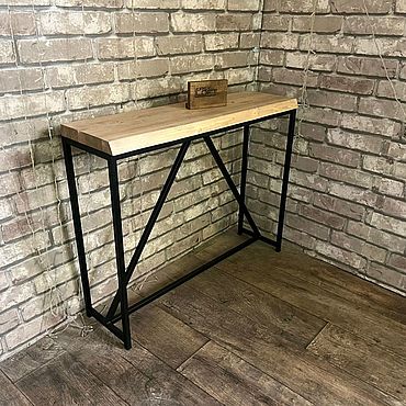 Мебель ручной работы. Ярмарка Мастеров - ручная работа Консоль в стиле лофт. Handmade.